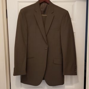 40R English Laundry 3 Piece Brown Pinstripe Suit